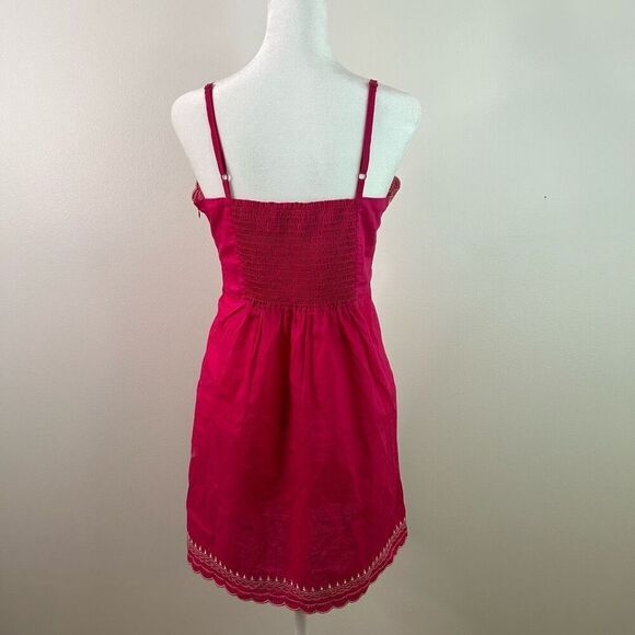 Twenty One Y2K Pink Babydoll Embroidered Boho Tunic Women’s M Spaghetti Strap - Picture 6 of 14
